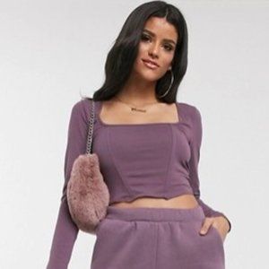 ASOS Design Tall Long Sleeve Corset Top